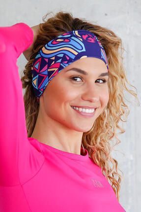 Opaska kolorowa do biegania damska 2skin Fantasy