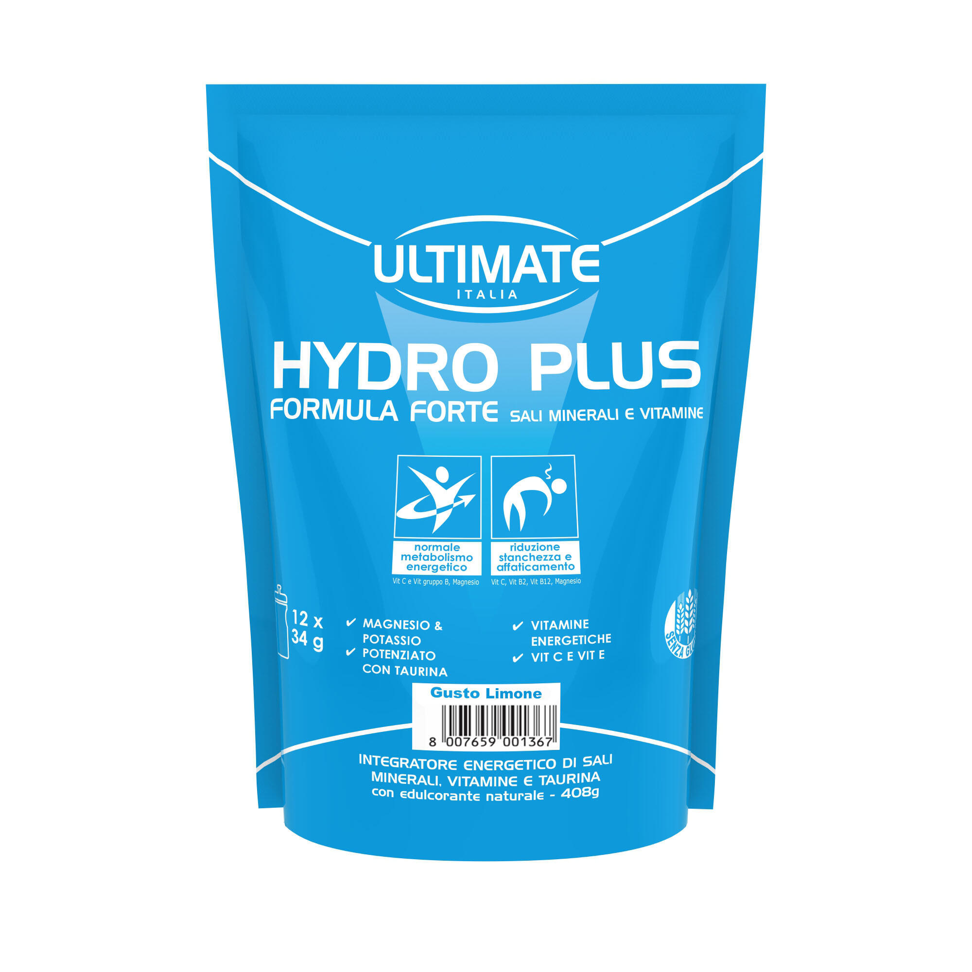ULTIMATE ITALIA Integratore alimentare - HYDRO PLUS LIMONE -  408g