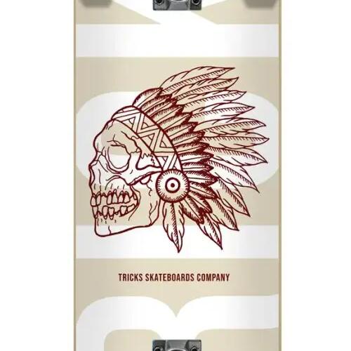 Tricks 7.75" Indian Skateboard