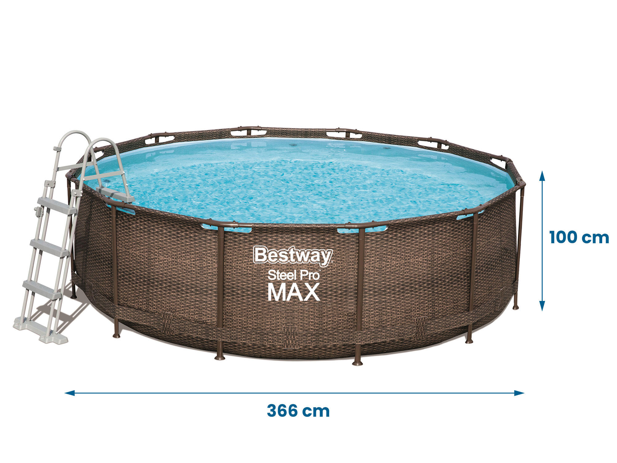 ÜBERSCHRIFT:
Schwimmen Pool 18-in-1 Set - Stahlrahmen-Gartenpool Braun 6/6