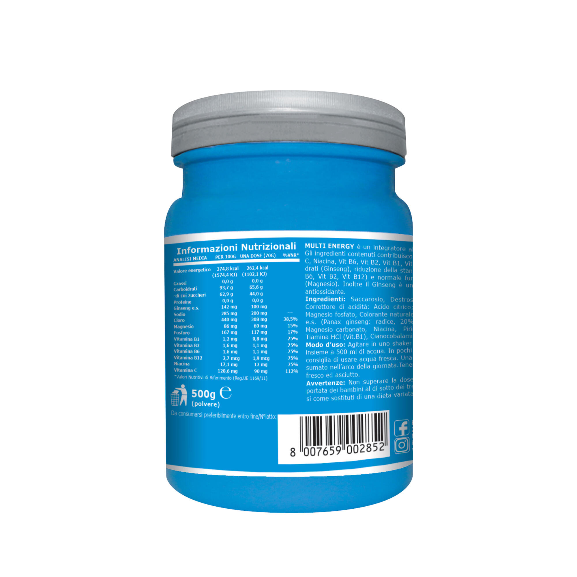 Integratore alimentare - MULTI ENERGY ARANCIA - 500g 3/5