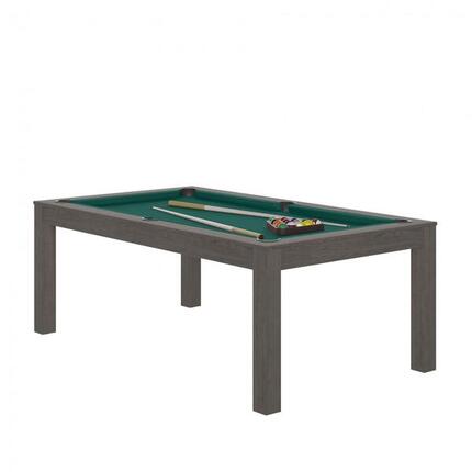 BILLARD CHARME ANTHRACITE - DRAP ROUGE AVEC PLATEAUX TABLE