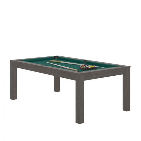 BILLARD CHARME ANTHRACITE - DRAP VERT AVEC PLATEAUX TABLE