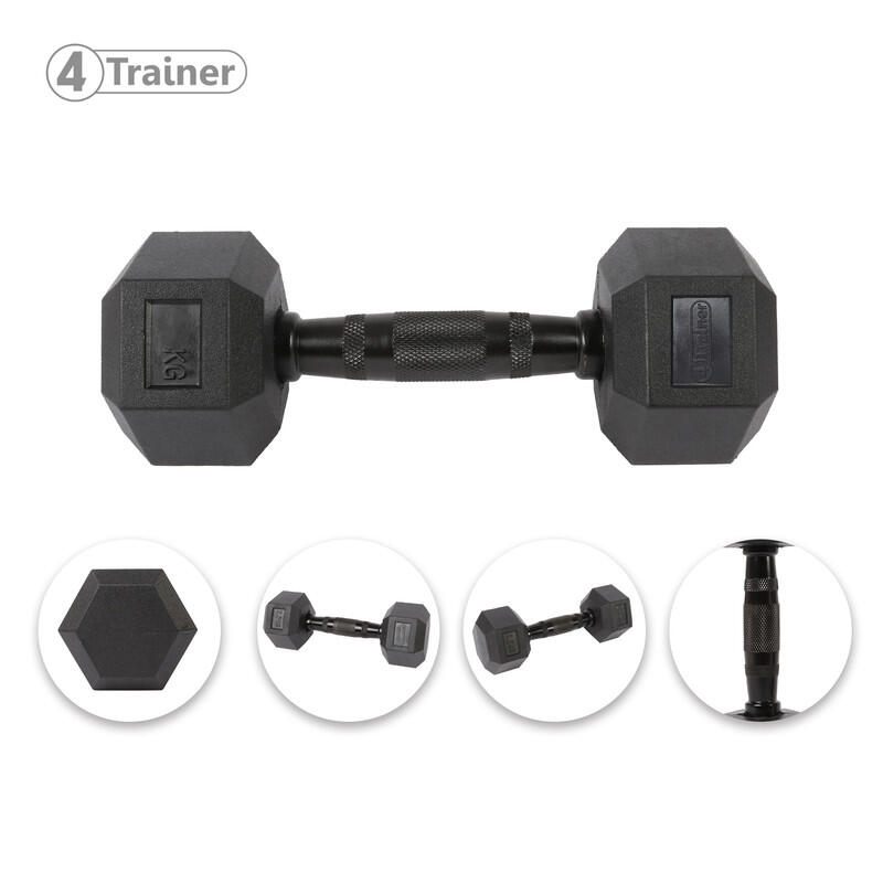 Haltère Hexagonale à l'unité - BL4CK 1KG - 4TRAINER 2/4