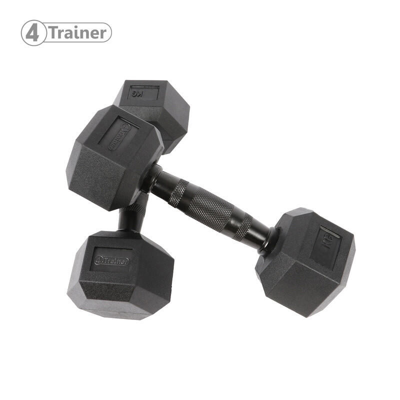 Haltère Hexagonale à l'unité - BL4CK 1KG - 4TRAINER 4/4