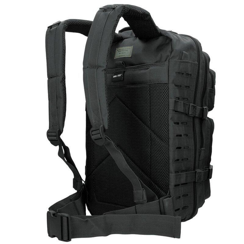 MOCHILA TÁTICA MILITAR MIL-TEC Corte Laser Preta 36L 4/5