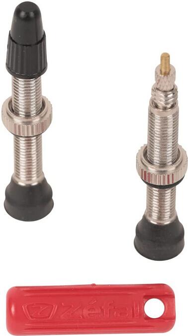 Zefal Tubeless Valves - Argent, 45 mm, lot de 2 2/4