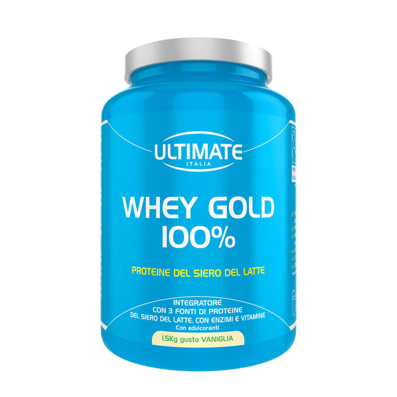 ULTIMATE ITALIA Integratore alimentare - WHEY GOLD 100% VANIGLIA - 1,5 Kg