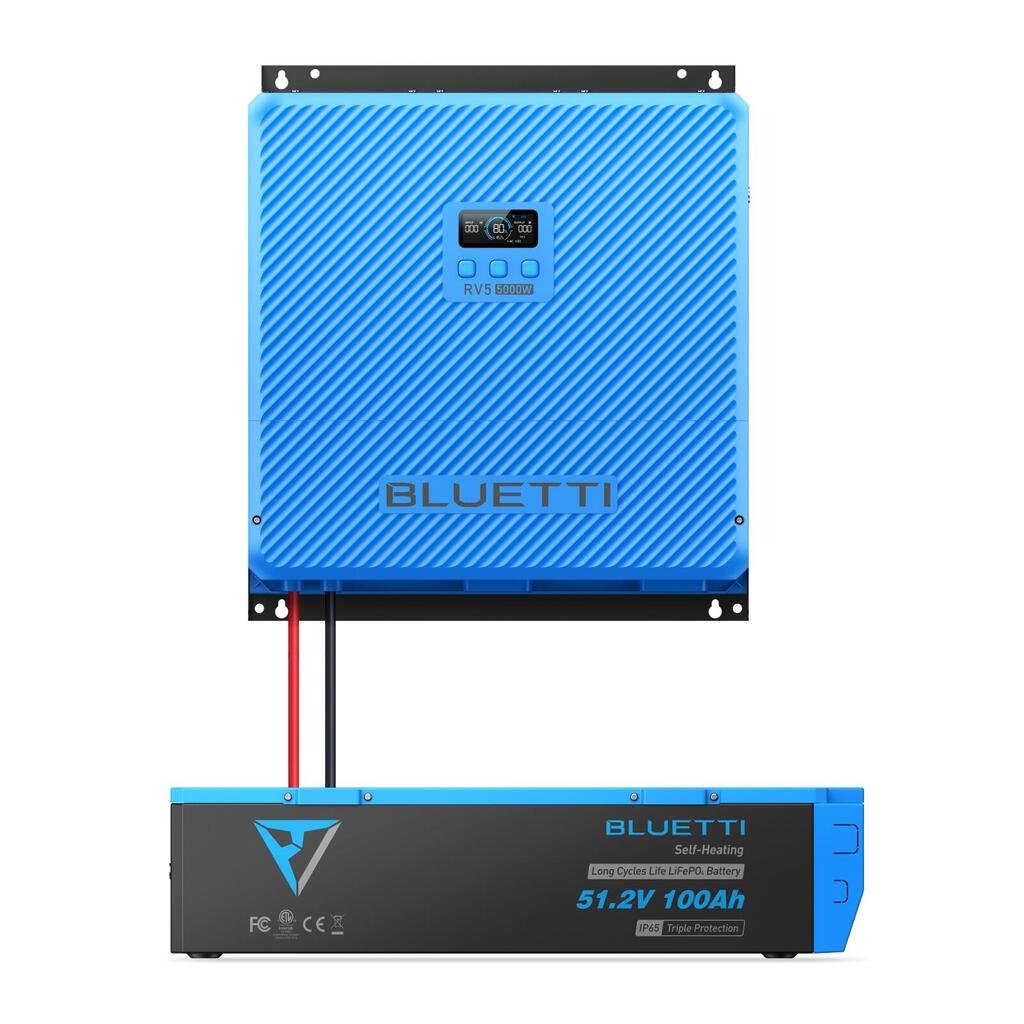 RV5+B4810 5000W/5120Wh/48V Solar System for RV, Off-Grid , Camper Power Supply