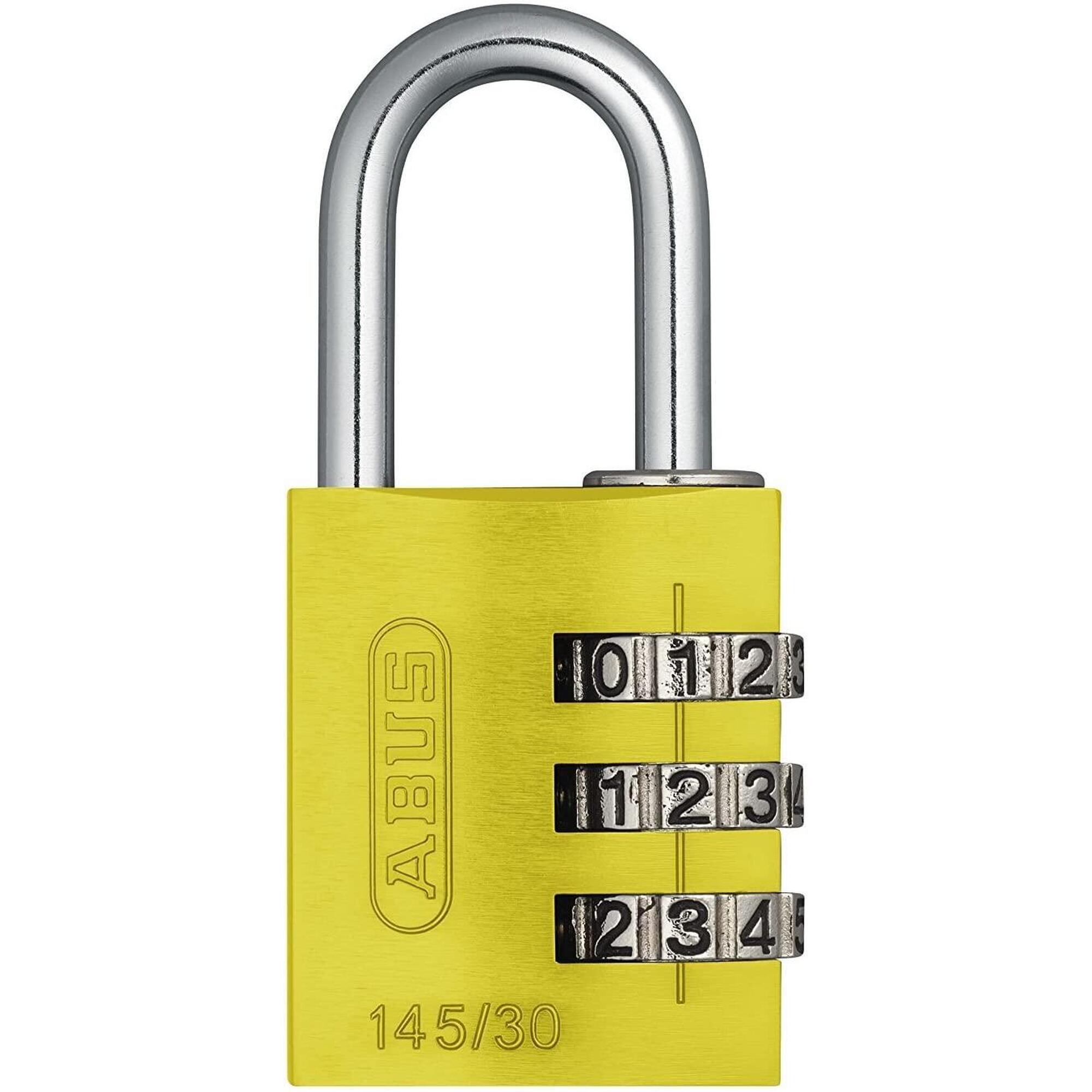 Abus - Abus Cadenas Antivol À Combinaison 3 Chiffres - 145 / 30 Mm - Cadenas - Gris|jaune - Taille Unique - Decathlon