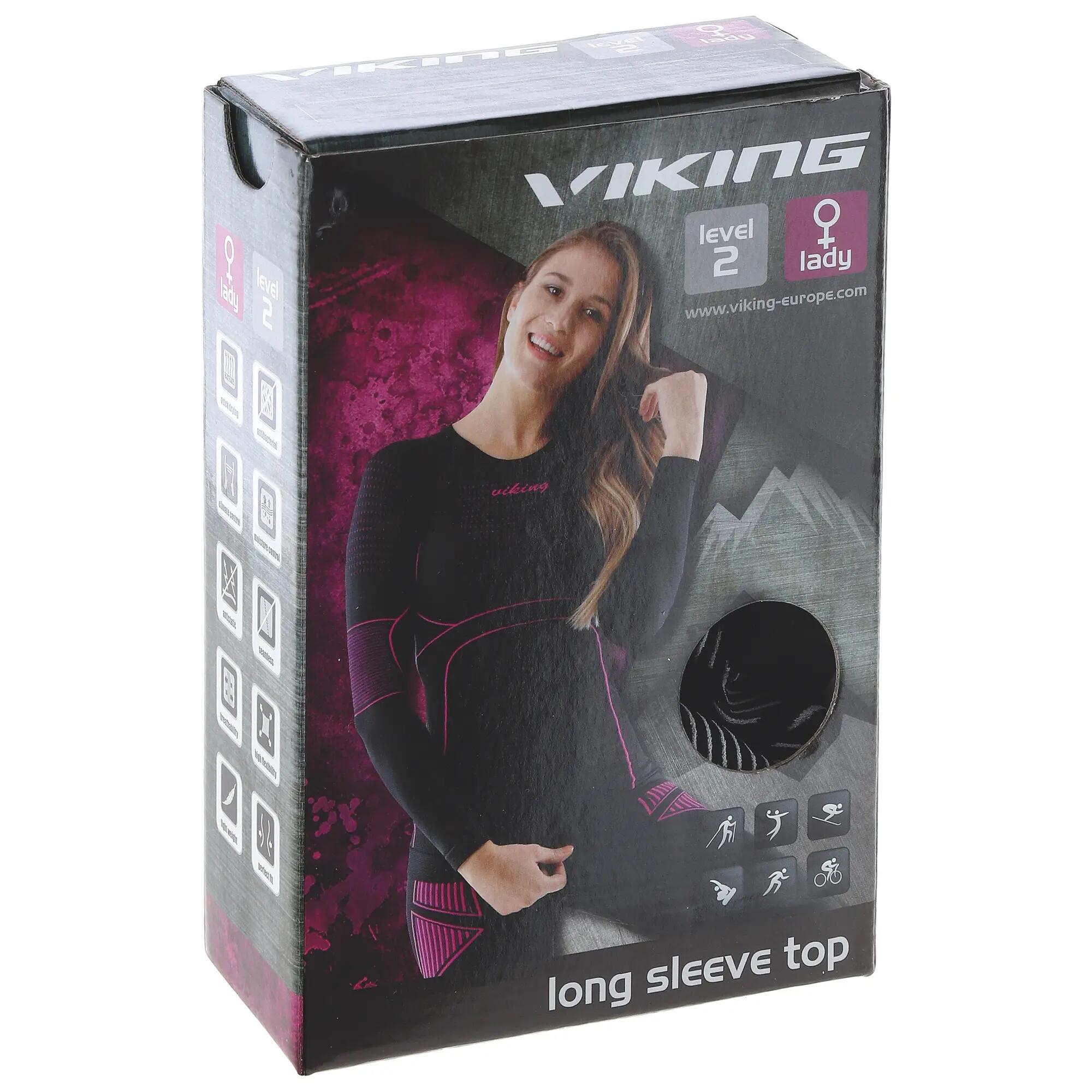 Damen - Sportswear - Funktionsunterwäsche - langärmlig, nahtlos - Etna - schwarz 3/6