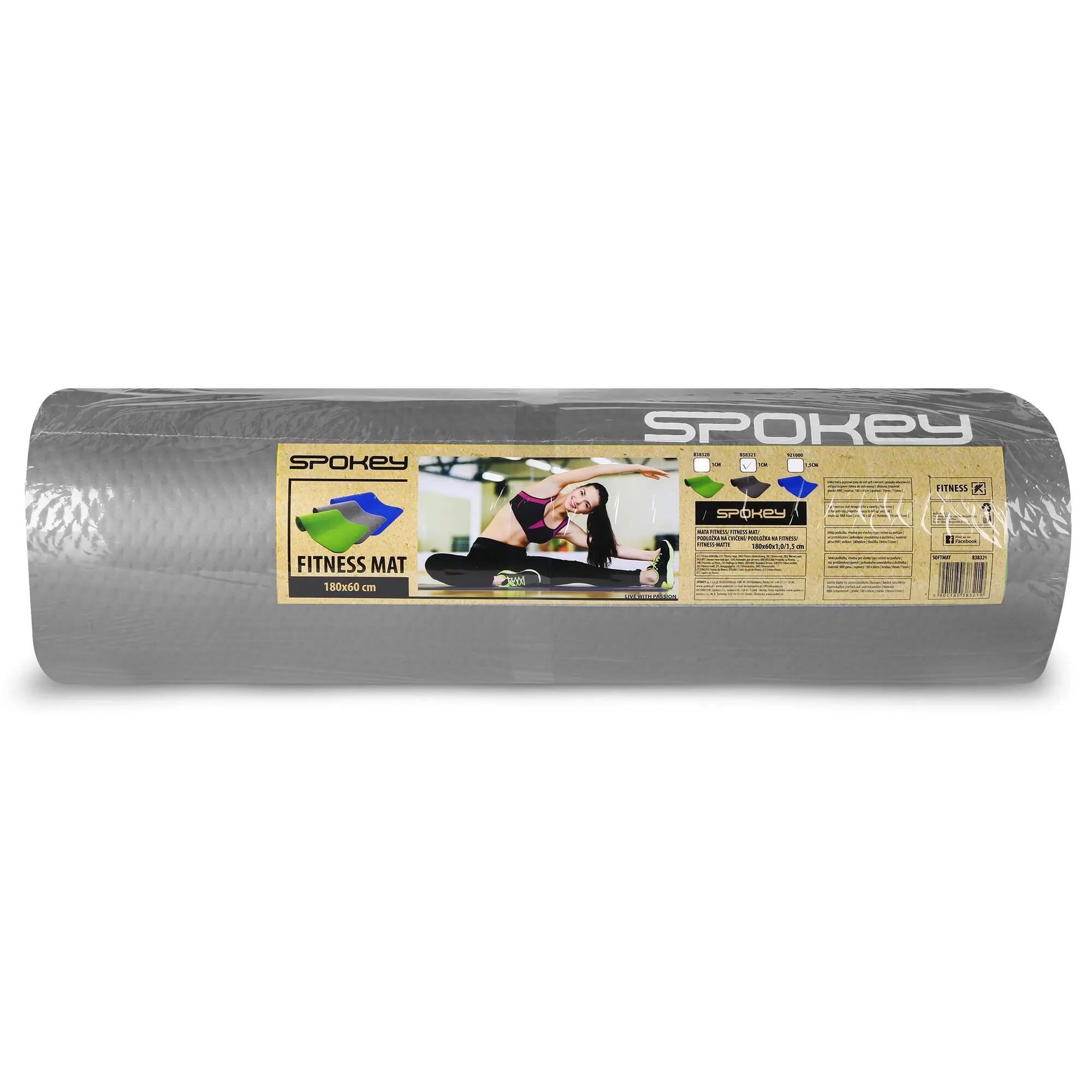 Saltea fitness Spokey Softmat, 180x60x1 cm. gri, Gri, 180x60x1 cm 5/6