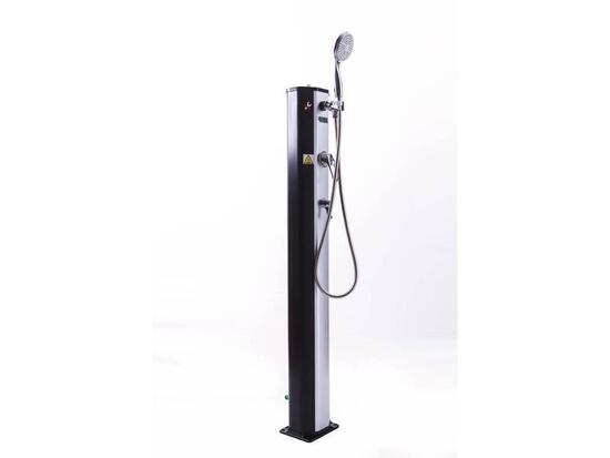 Douche solaire piscine PVC Fresh 8 - 20L + mitigeur et brumisateur - Noir et a