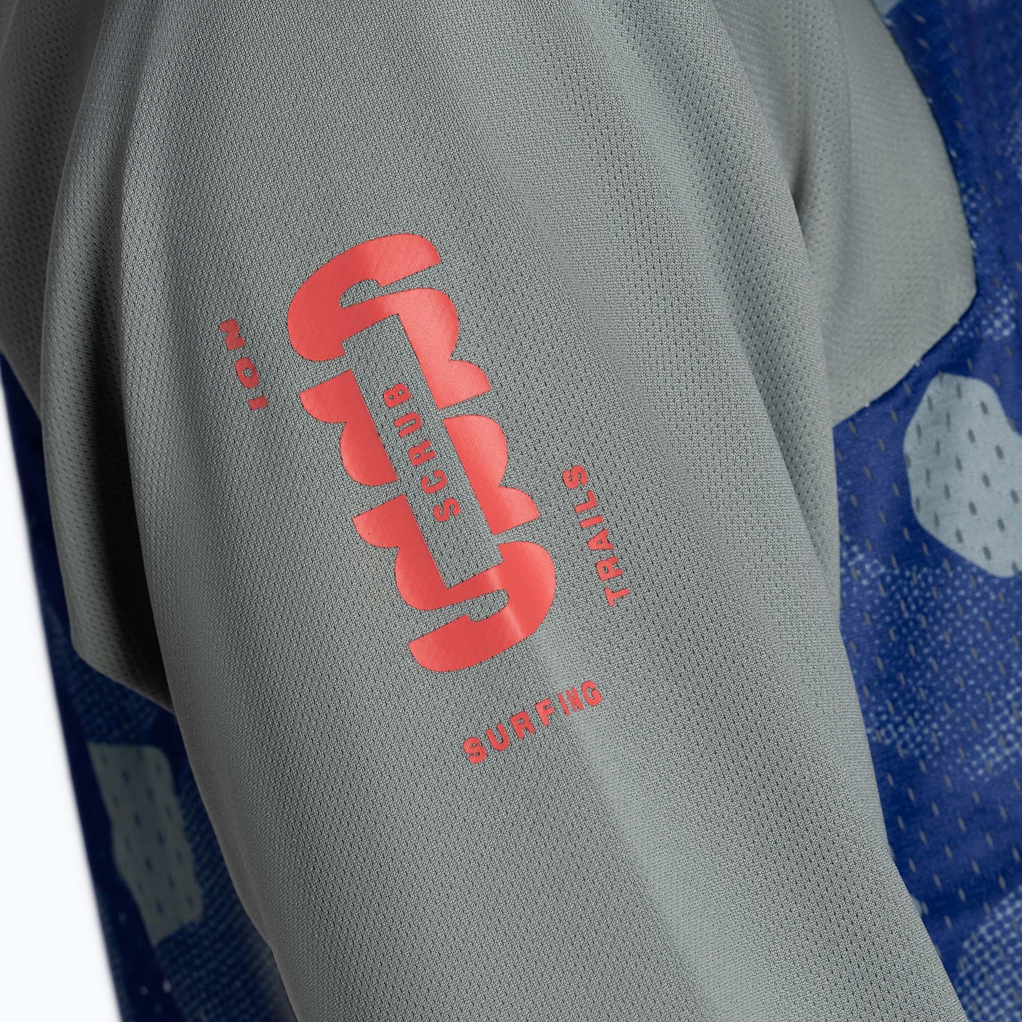 Camiseta de manga longa masculina para ciclismo ION Scrub verde maré 3/5