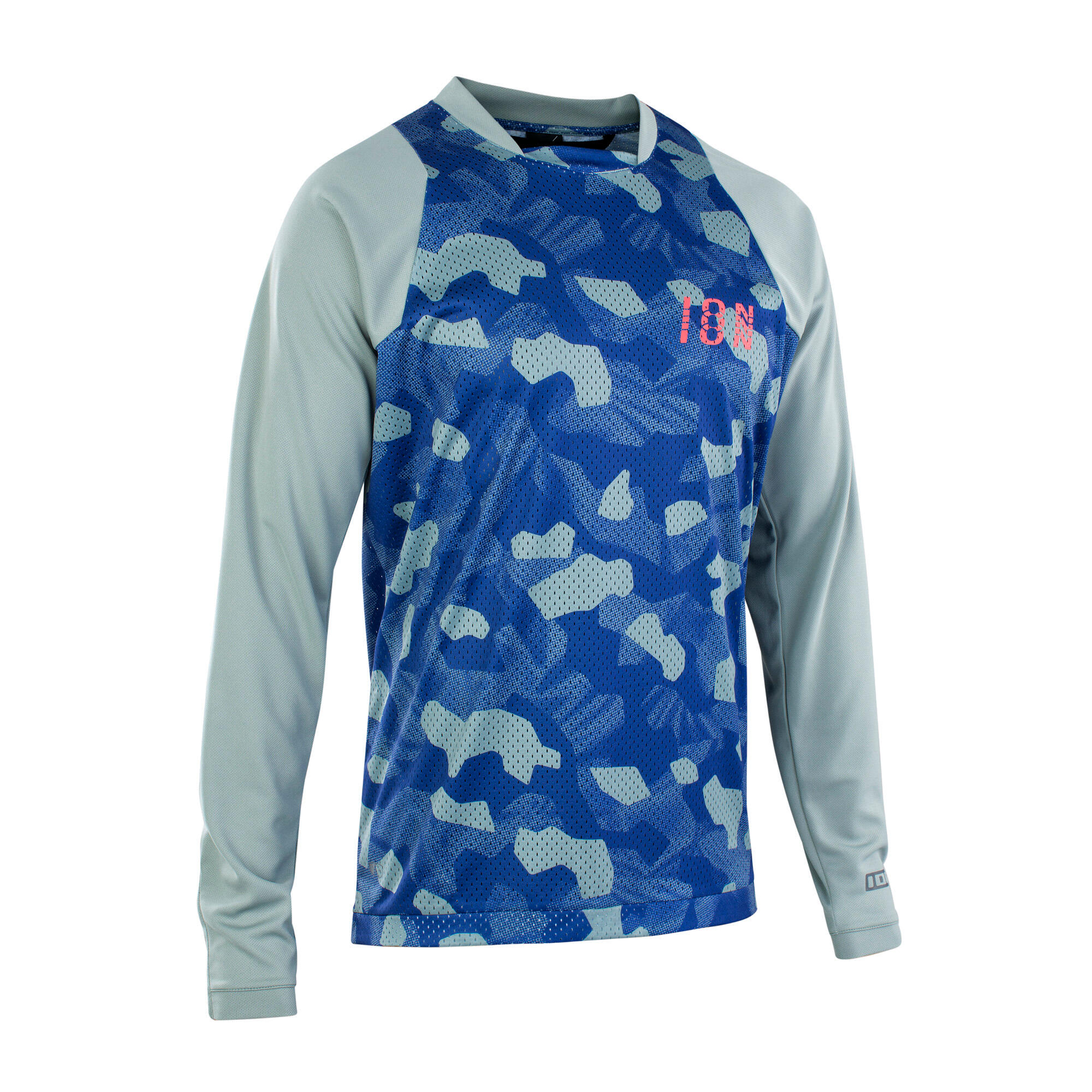 Camiseta de manga longa masculina para ciclismo ION Scrub verde maré 5/5