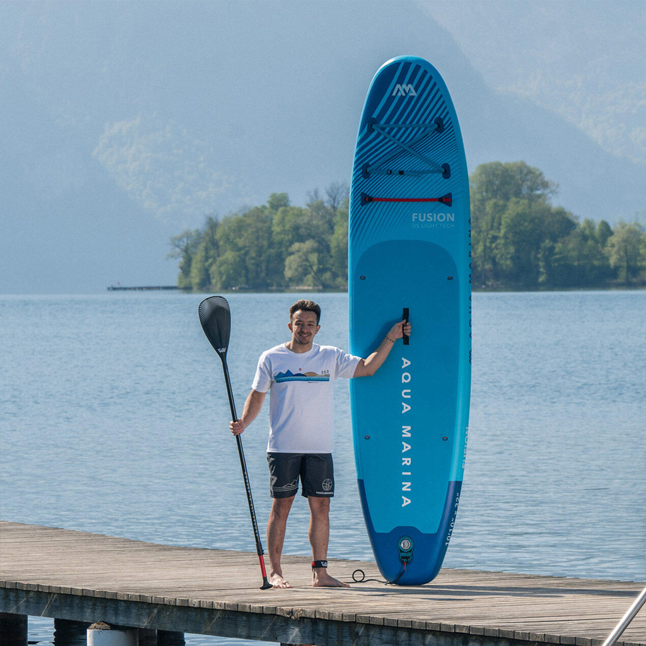 Set Pompa Elettrica SUP Aqua Marina Fusion 10'10 Blue - SUP Gonfiabile 7/7