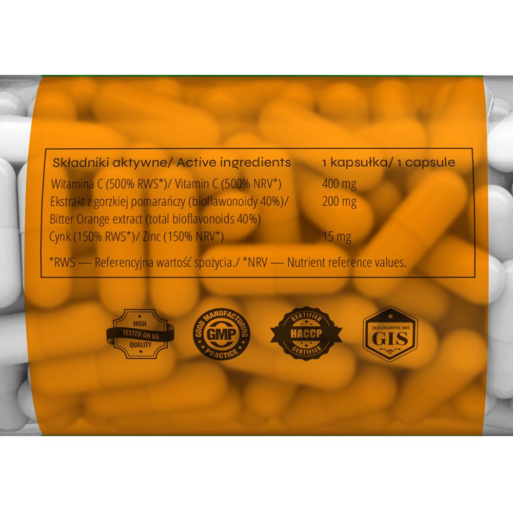 IMMUNE (vit.c + zinc + bioflavonoids) ECOMAX 90 kaps 2/2