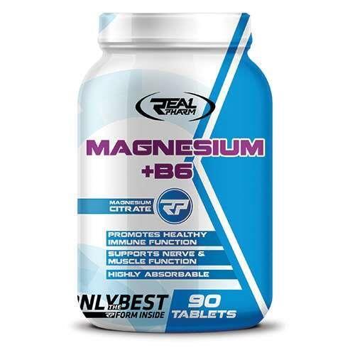 Witaminy i minerały REAL PHARM Magnesium+ B6 90tabs Magnez