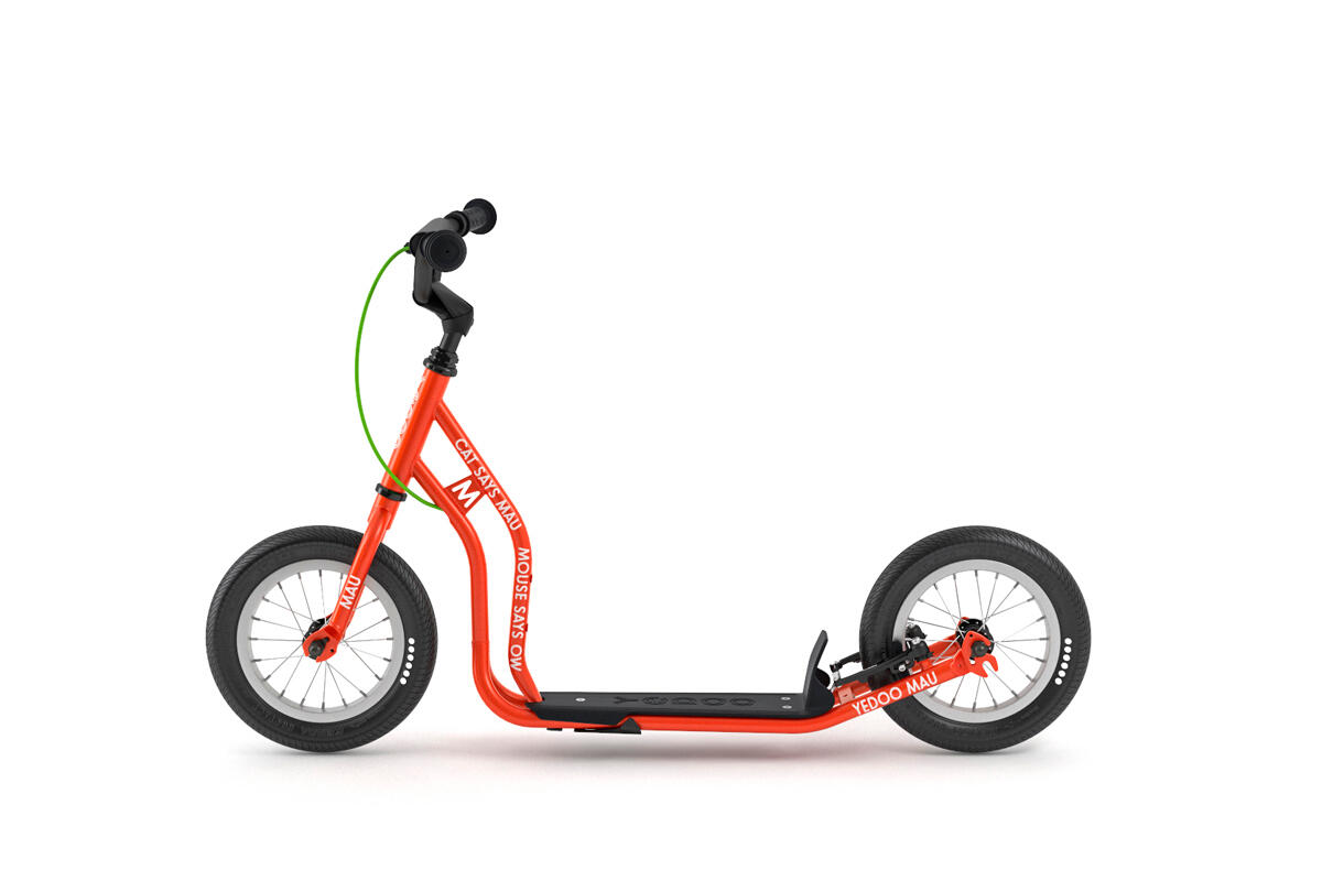 Scooter mit Lufträder  Mau  Rot 4/7