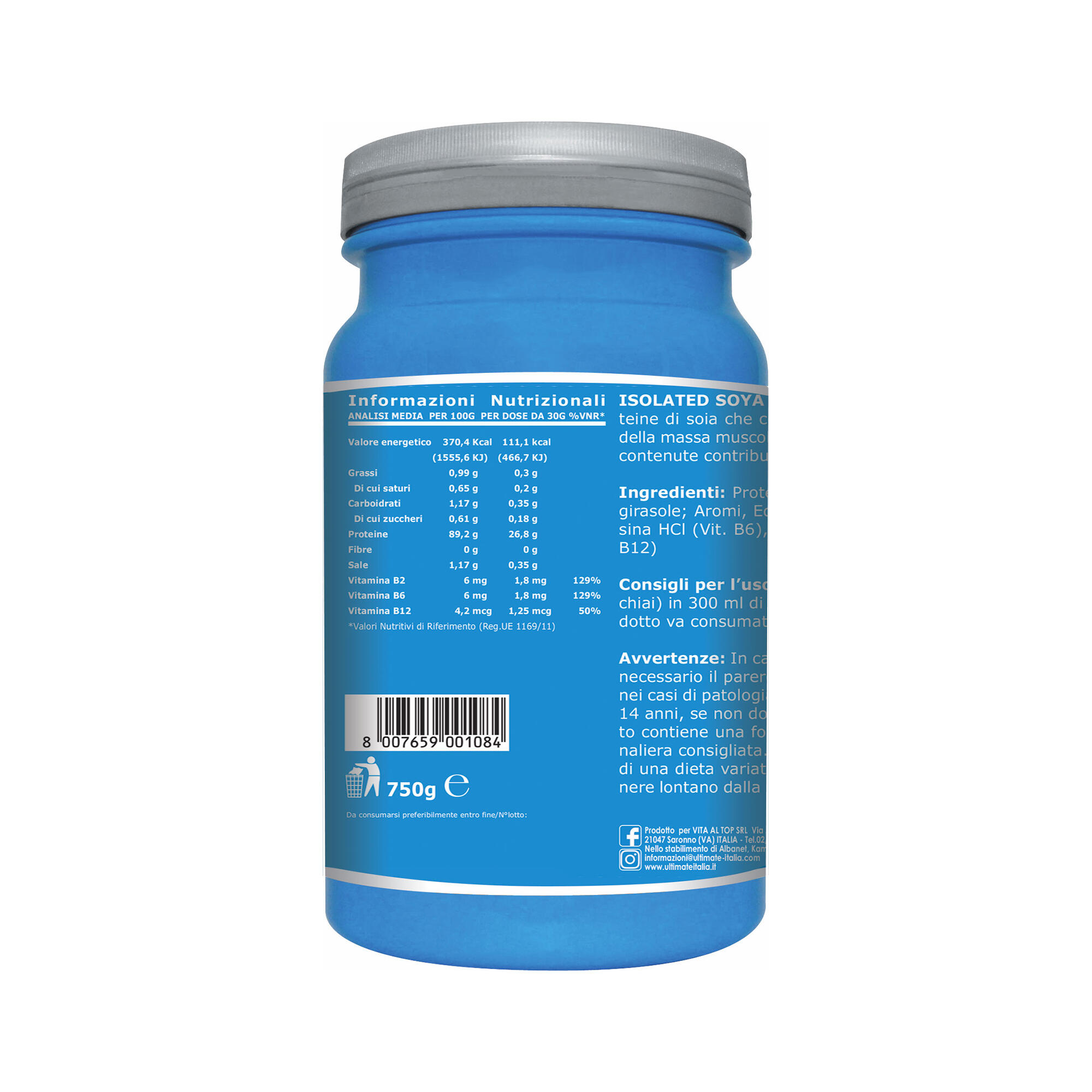 Integratore alimentare - ISOLATED SOYA PROTEIN VANIGLIA - 750g 3/5
