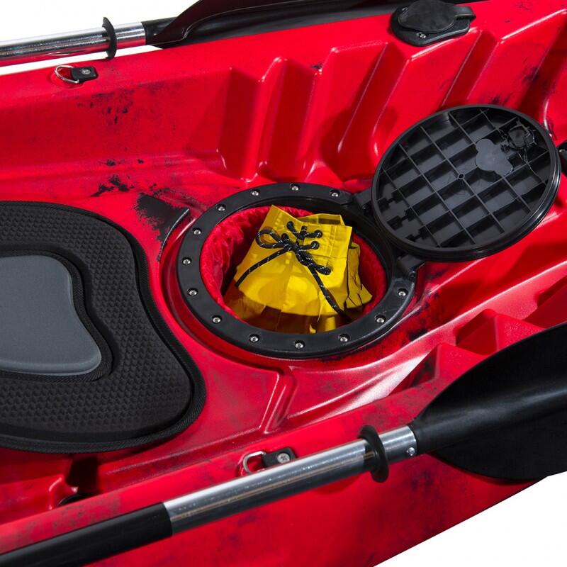 Kayak - canoa 2 posti Atlantis ENTERPRISE EVOLUTION cm 385 rossa/nera + 2 pagaie 2/5