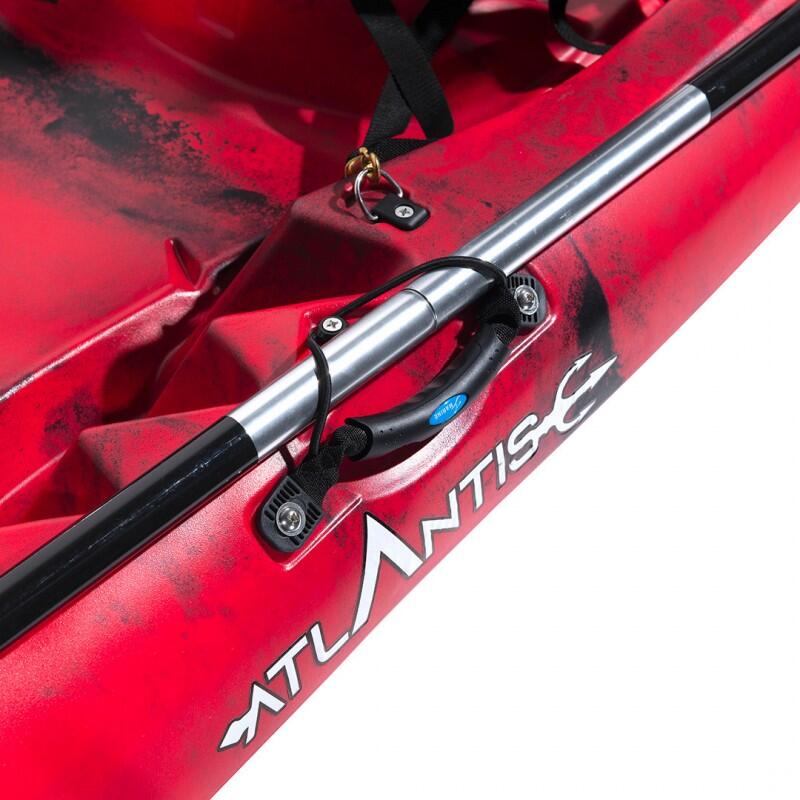 Kayak - canoa 2 posti Atlantis ENTERPRISE EVOLUTION cm 385 rossa/nera + 2 pagaie 4/5