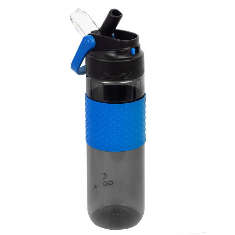 700ml Water Bottle with Straw, Blue