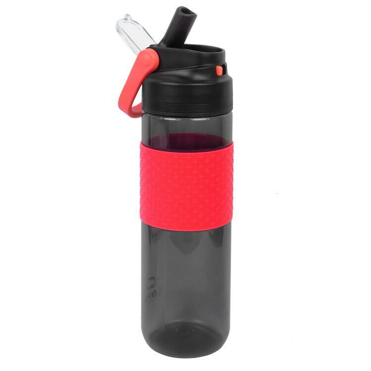 700ml Water Bottle with Straw, Peach