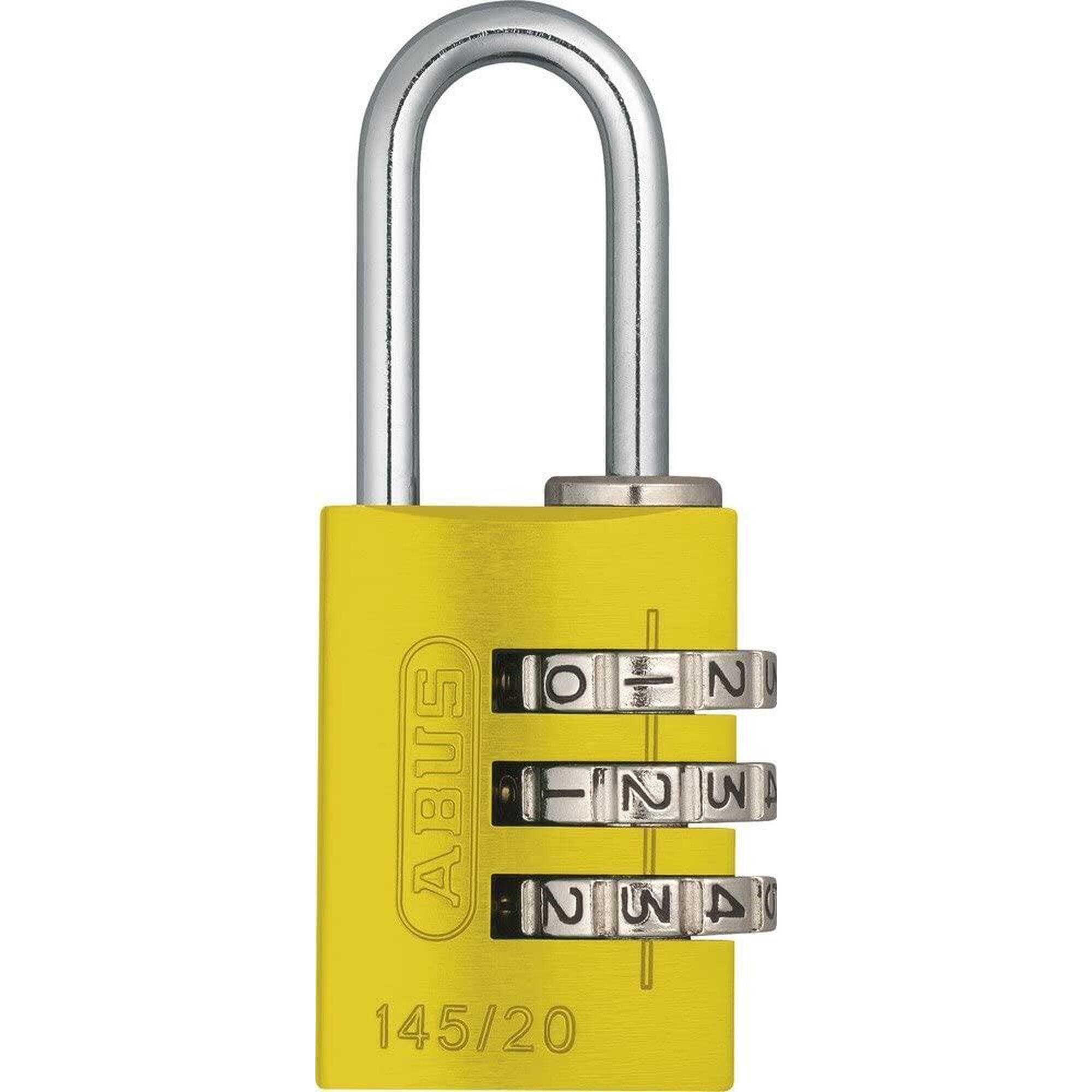 Abus - Abus Cadenas Antivol À Combinaison 3 Chiffres - 145 / 20 Mm - Cadenas - Gris|jaune - Taille Unique - Decathlon