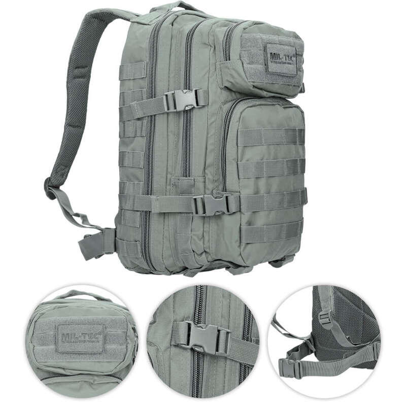 MIL-TEC MOCHILA TÁTICA MILITAR MIL-TEC Cinza FOLIAGE 20L
