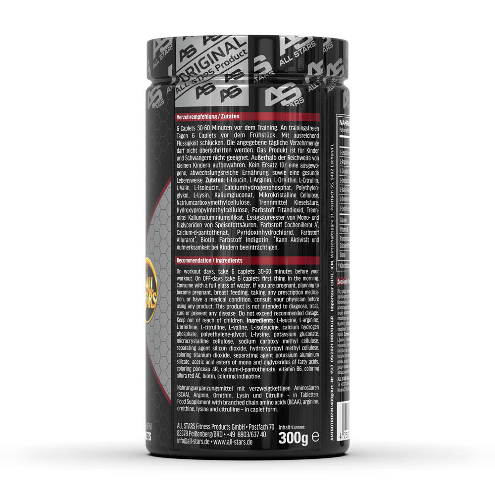 All Stars Amino Tropin 120 Rapid Release Capsules — BCAA & Arginine 3/5