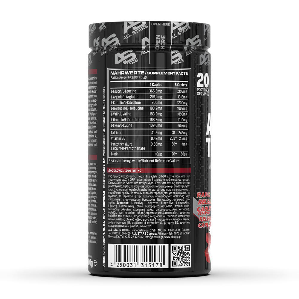 All Stars Amino Tropin 120 Rapid Release Capsules — BCAA & Arginine 2/5