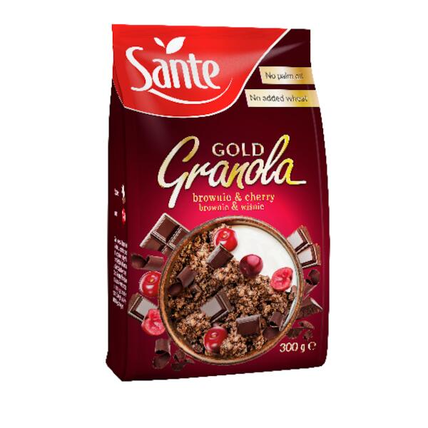 Gold Granola SANTE 300 g Brownie - Wiśnia