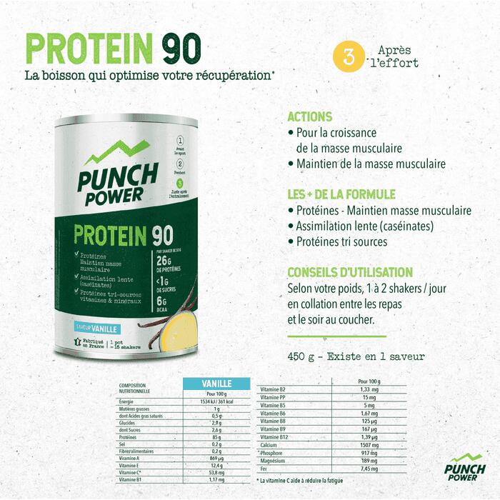 Punch Power Protein 90 - 450 g - Vanille 3/8
