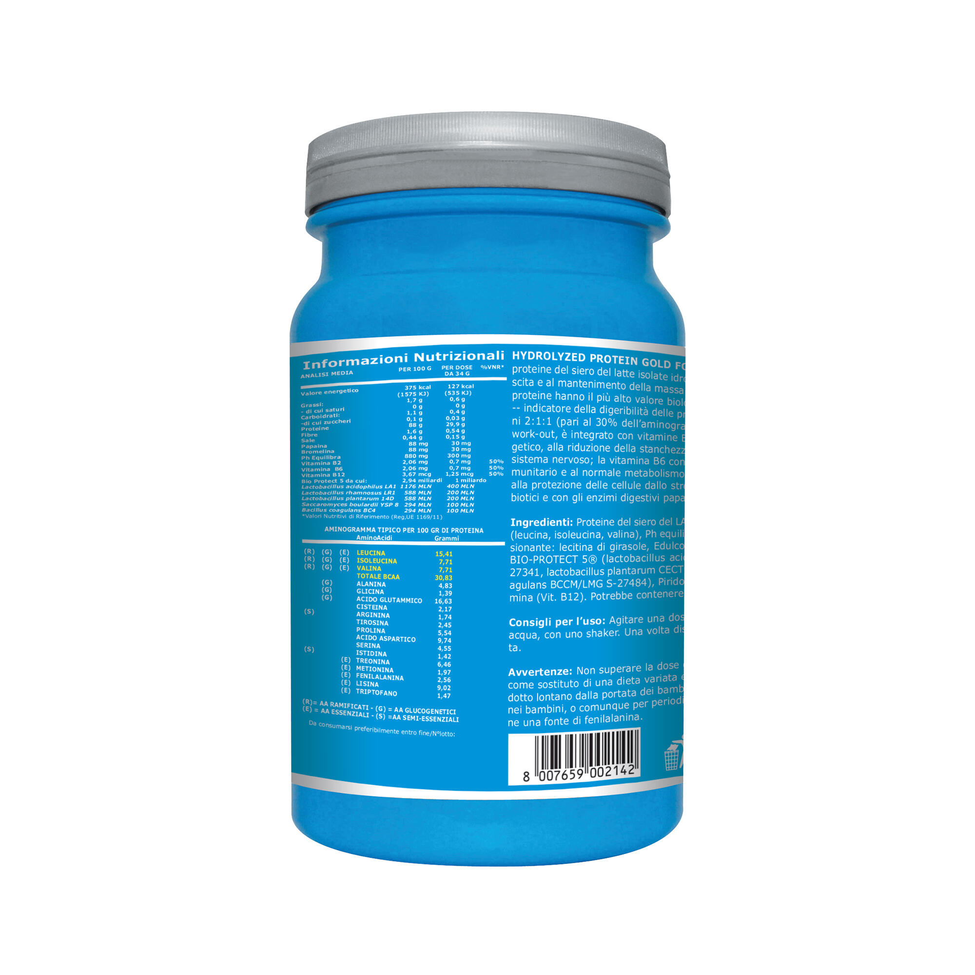 Integratore alimentare - HYDROLIZED PROTEIN CIOCCOLATO ALLA NOCCIOLA - 800g 2/5