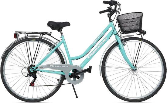 Bicicletta Donna Passeggio Misura 28 Bici Da Città Con Cambio E Cestino Tiffany
