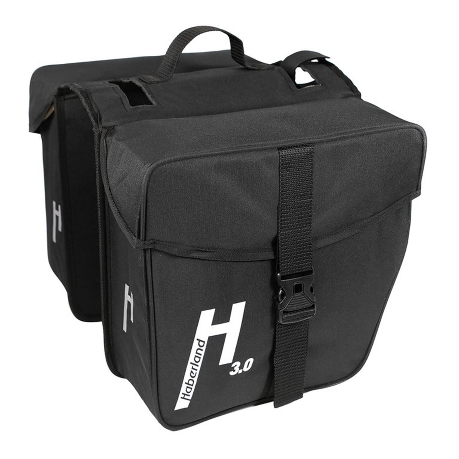 Haberland - Sac Double Basic M 3.0 - Sacoche Vélo - Noir - 25 L - Decathlon
