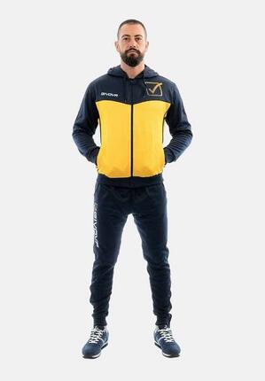 Tute complete uomo ( acetato-poliestere) givova blu/giallo melange