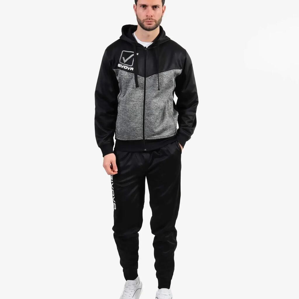 Tracksuit Givova Black Polyester Set