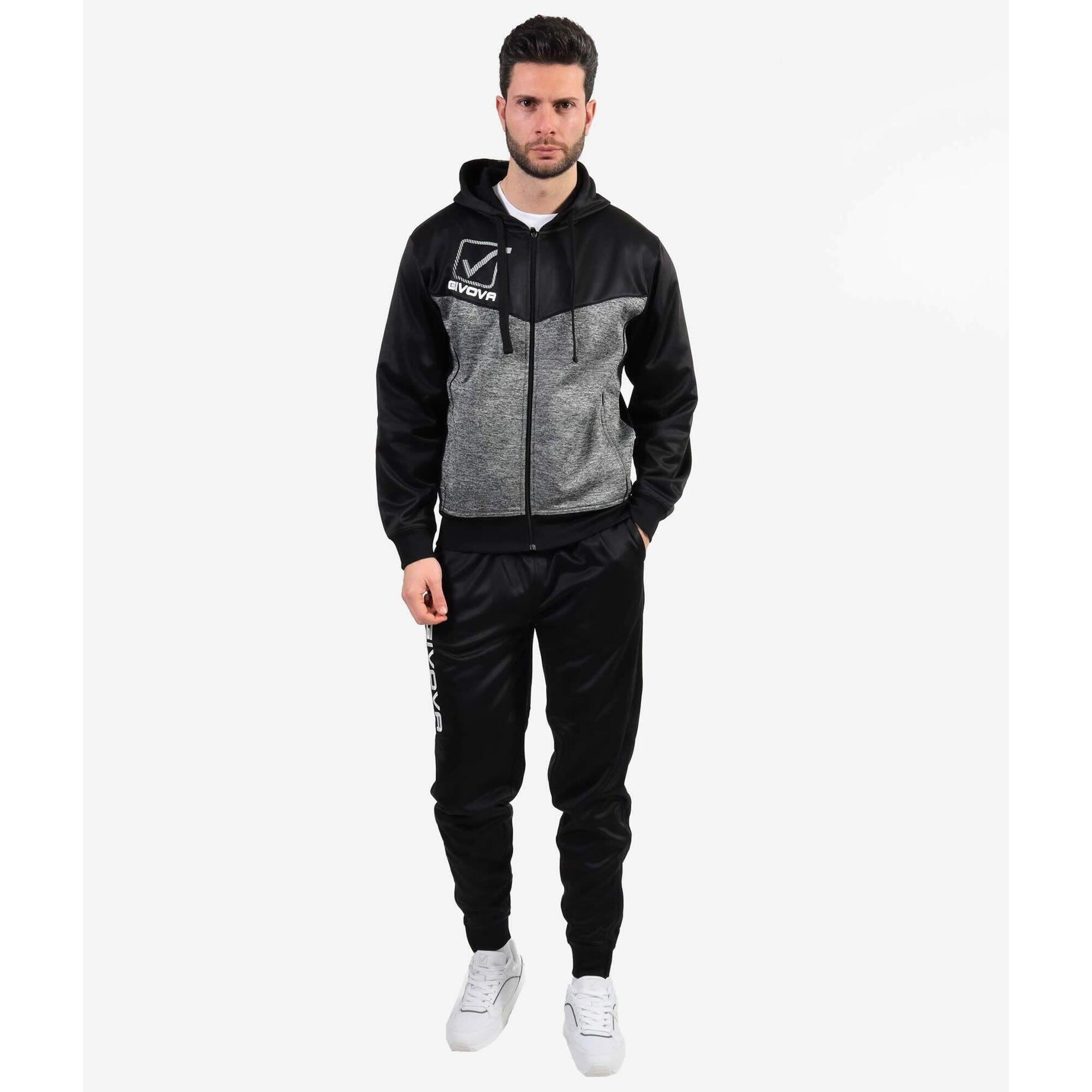 Givova Visa Melange – dres dziecięcy z polarfleece, kaptur, rozmiar XS