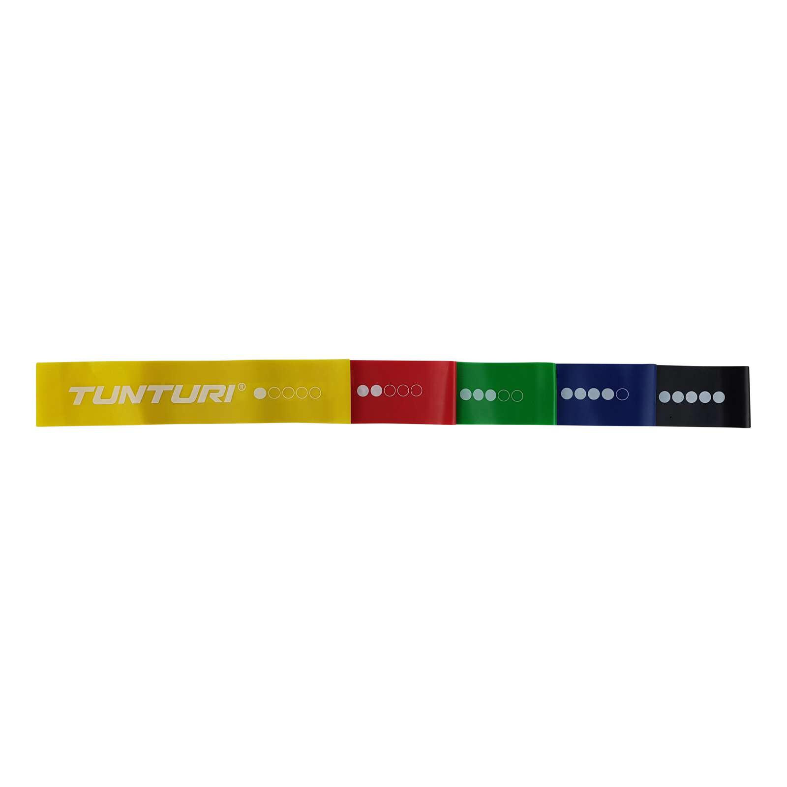 Tunturi Mini Resistance Band Set 5 Stück – 5 Gummi Gymnastikbänder 6/7