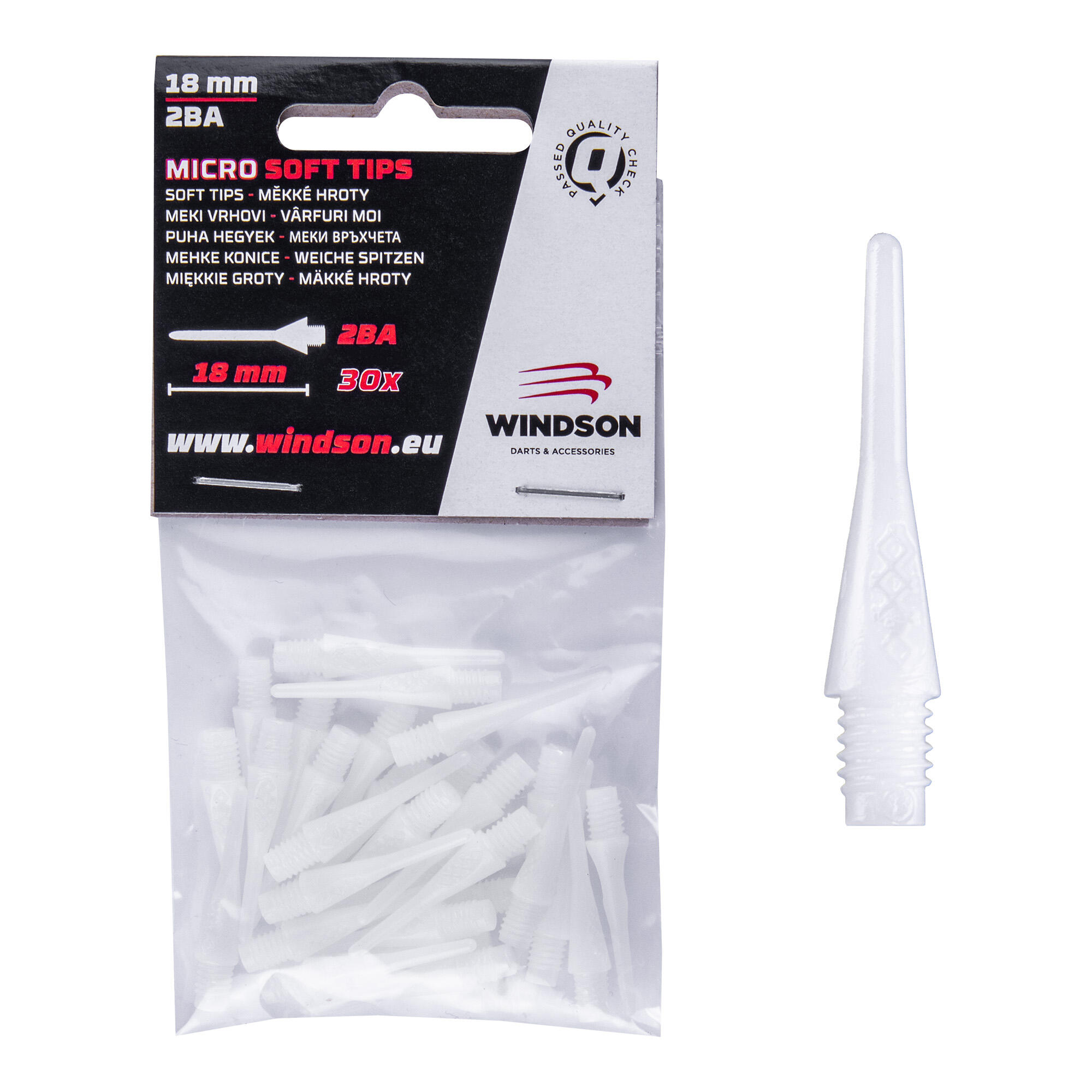 WINDSON Plastové hroty MICRO 18 mm, 30 ks