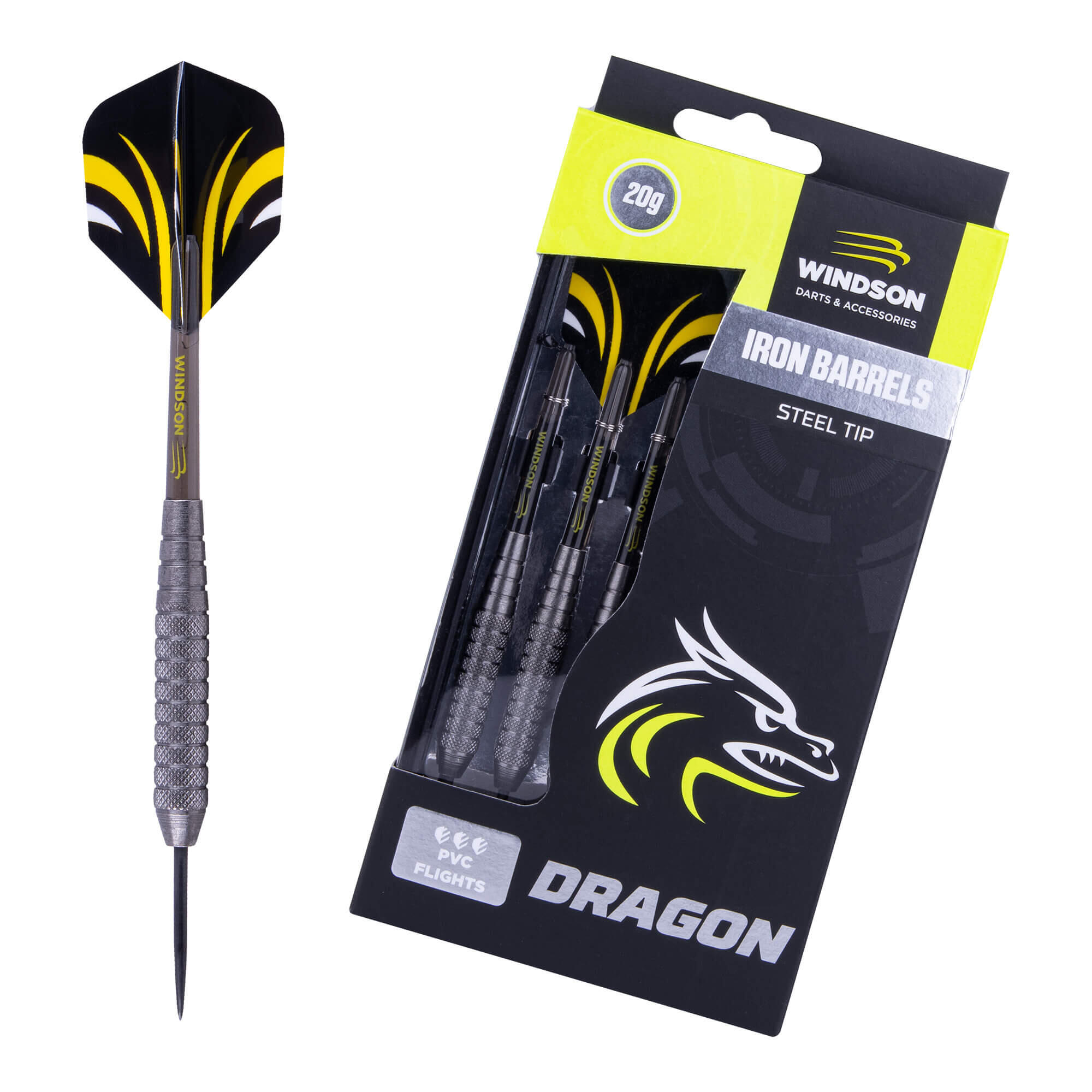 WINDSON Set šipek DRAGON 20g Steel Iron