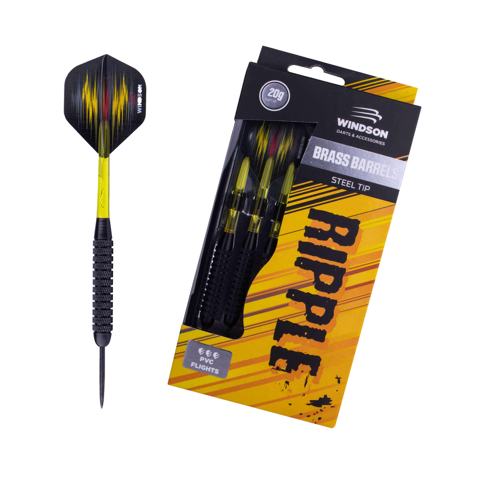WINDSON Set šipek RIPPLE 20g Steel Brass