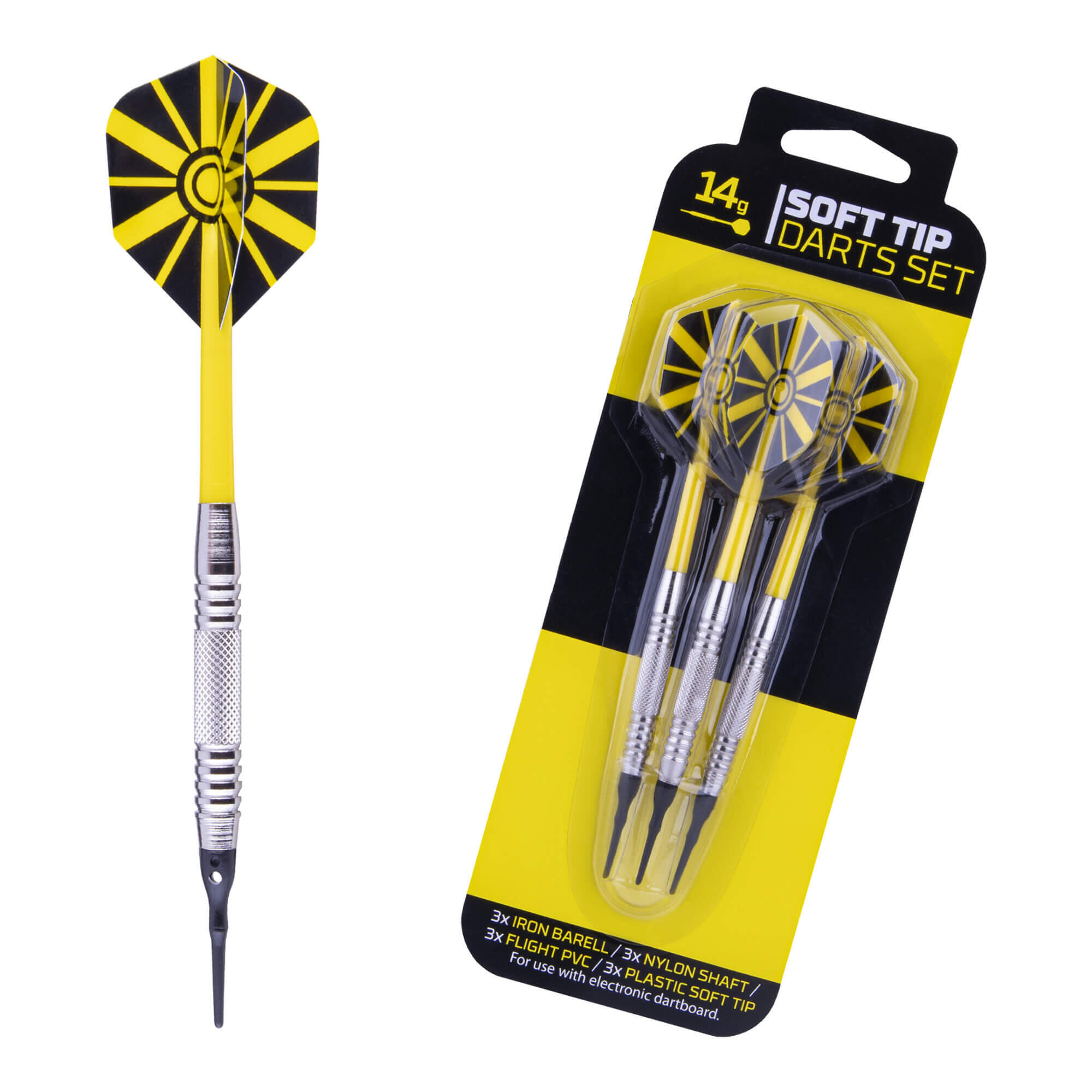 WINDSON Set šipek SOFTDARTS 2 14g Soft Iron