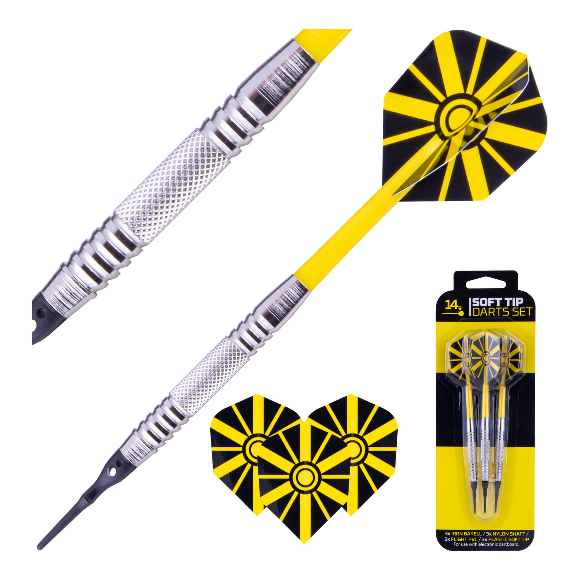 Set di freccette SOFTDARTS 2 14g Soft Ferro 2/4