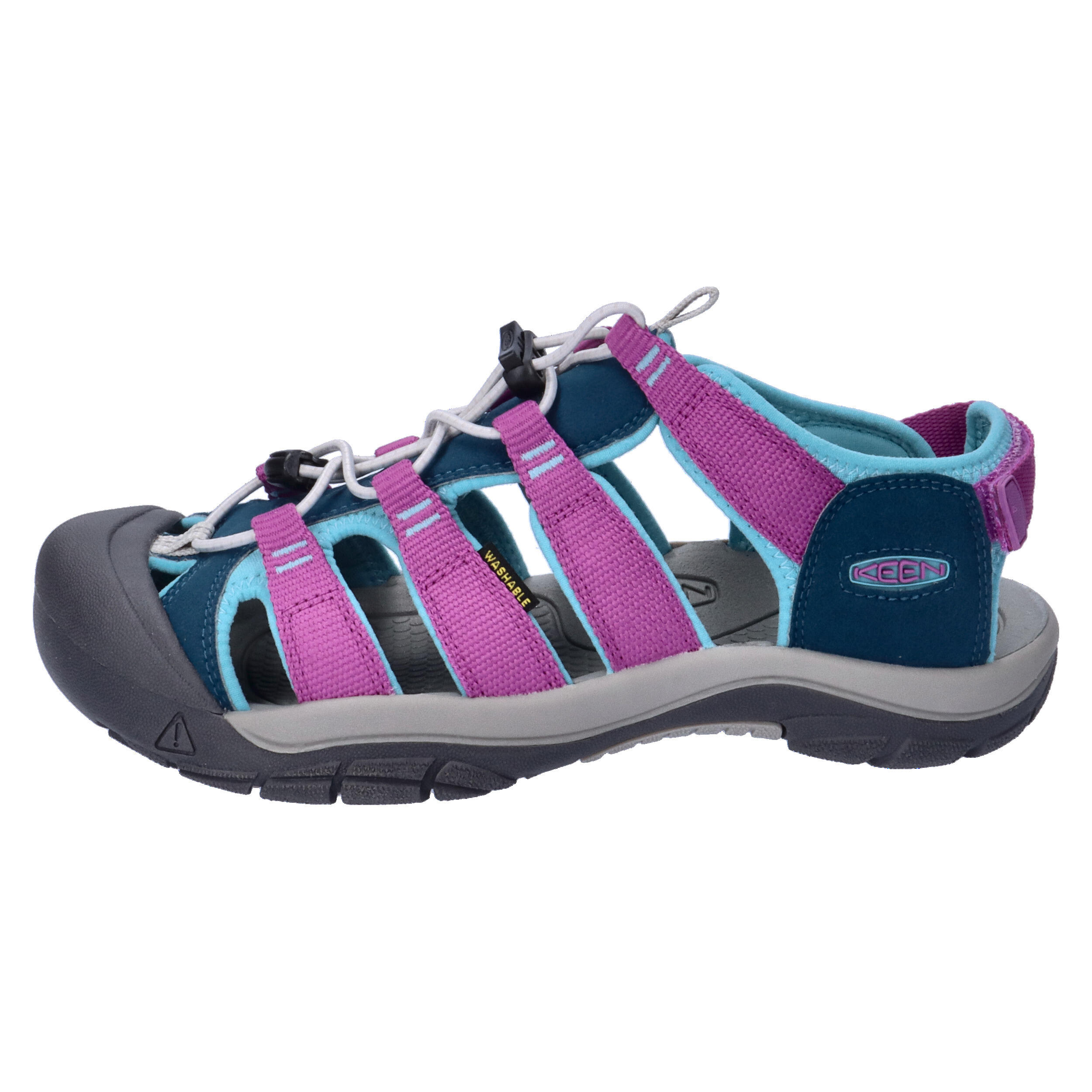 Sandalini KEEN Newport Boundless Per Bambini | Colore Dark Olive/Scarlet Ibis | Tacco Piatto | Larghezza Normale | Taglia 37
