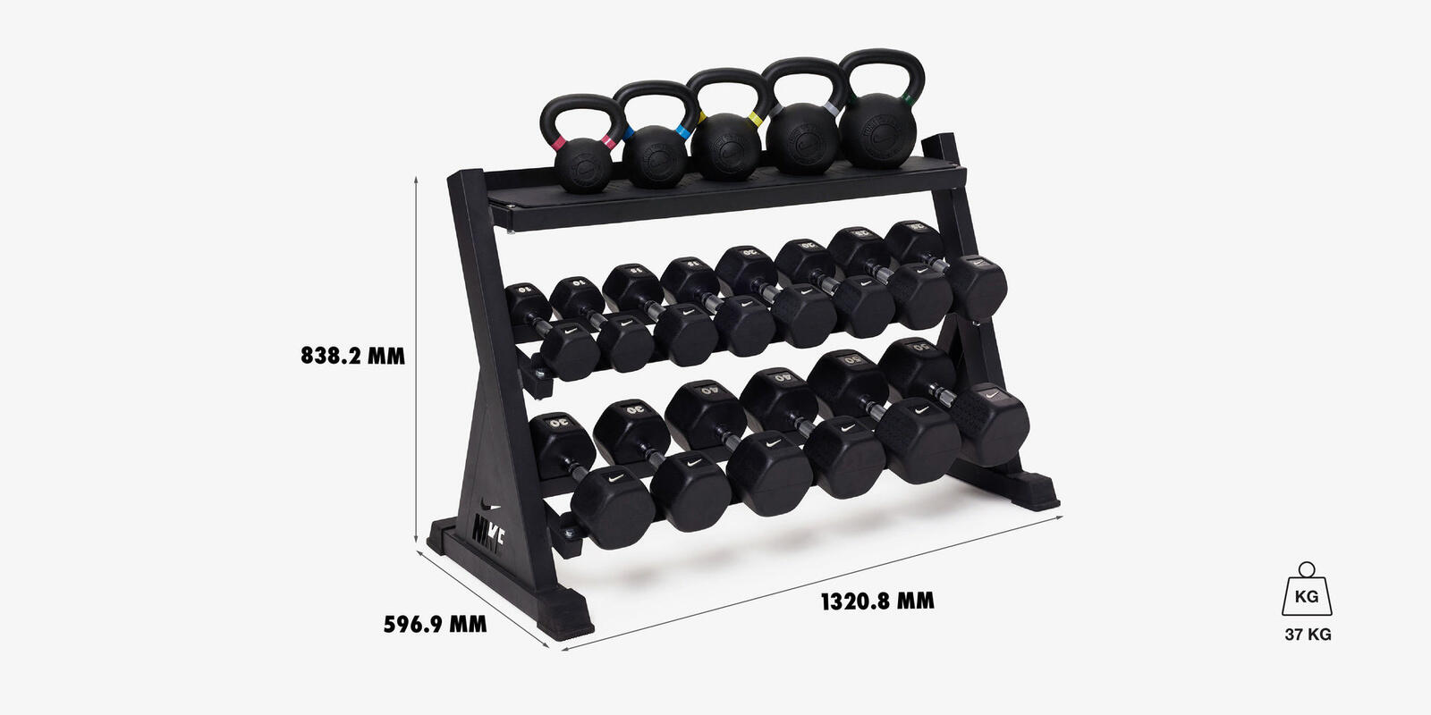 Stojak Na Hantle I Kettlebell Nike Kdb Rack 2/6