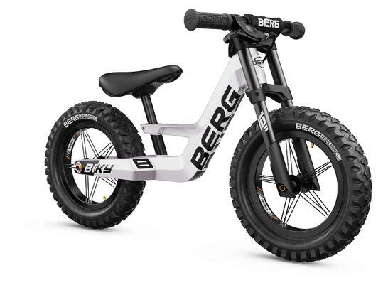 BERG Odrážedlo pro Děti, 2,5+ Let, 12 Palců, s Brzdou, Biky Cross Bílá