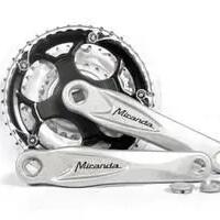 Miranda Alfa 3 Aluminium Crankset 22/32/42T Silver (Flat +0 mm).